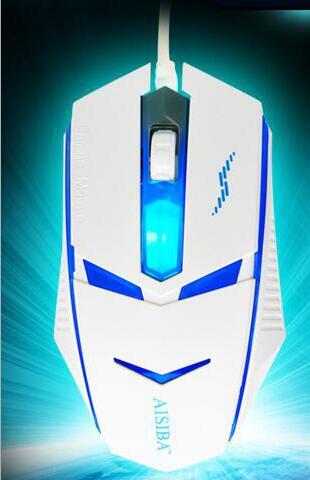 3KEYS 800-2400DPI Glowing USB wired gaming mouse 